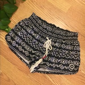 Roxy Tribal Black and White Shorts
